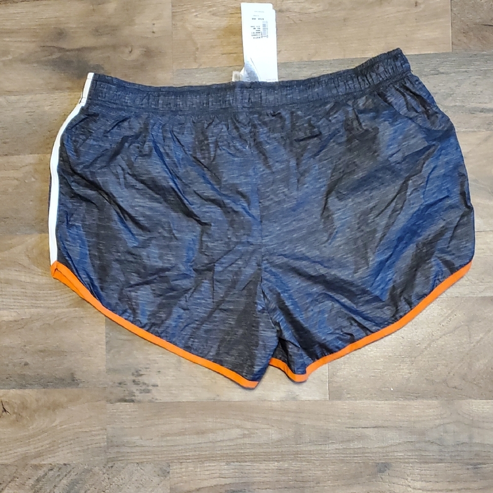 Adidas Women's Black Shorts with Orange Trim - Picture 6 of 7